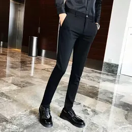 Garnitury męskie Wysokiej jakości garnitury Pole Mężczyzny Modne Społeczeństwo Męskie Koreańskie luźne proste swobodne spodni Z267