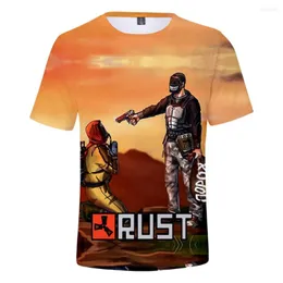 Herr t-skjortor rost spel t-shirts män kvinnor toppar sommar andas korta ärm tshirts casual 3d tryckt tecknad kläder tshirt