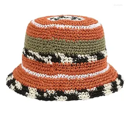 Cappelli a tesa larga 2XPC Cappello da bacino da donna Fatto a mano all'uncinetto Pescatore Estate Must-have per ragazza