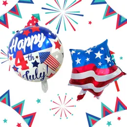 Supplies 5/10/50pcs 4th July Round Leaf Balloon USA Happy 4th July national School Home Steet Garden DIY Decoration P230512