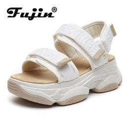 Сандалии Fujin Women Shoes Lummer Style на платформе Mujer Sandalias Удобные шлепанцы 230512