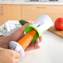 Portable Spiral Vegetable Slicer Stainless Steel Handheld Fruit Peeler  Kitchen Gadget Spaghetti/potato/zucchini