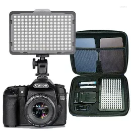 Flash Heads 176 Pcs LED Light For DSLR Camera Camcorder Continuous Battery And USB Charger Carry Case Pography Po Video Studio