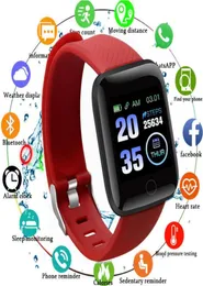 Smart-Armbänder 116 Plus D13 Smart Watch Bluetooth Herzfrequenz-Blutdruckmessgerät Silikon Fitness Tracker USB-Ladeprogramm7646628