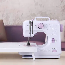 Machines Portable Sewing Machine Mini Electric Household Crafting Mending Overlock 12 Stitches with Presser Foot Pedal Beginners