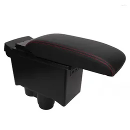 Interior Accessories Armrest Storage Box Wearproof Black Auto Parts Artificial Leather Car Console Organizer Scratch Resistance For Duster