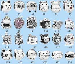 925 Silver Beads Charms Fit Pandora Charm Animal Series Lion Camera Twoapple
