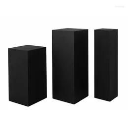 Party Decoration Black Large Mental Floor Standing Pedestal Square Plinth For Wedding Event Display Yudao1048