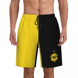 Men's Shorts Maccabi Netanya Mens Swim Trunk Beach Pant Quick Dry Drawstring Elastic Waist With Pockets