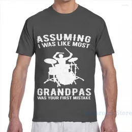 내가 대부분의 할아버지와 같다고 가정하면 남자의 t 셔츠는 대부분의 할아버지 재미있는 드러머 드럼 남자 티셔츠 여자 온통 패션 소녀 셔츠 보이 소년 탑 티
