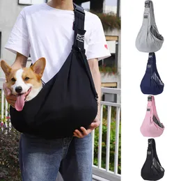 Carrier Pet Dog Carrier Sling Bag Outdoor Travel Puppy Shoulder Bags Dogs Comfort Single Sling Handväska Tote Pouch Kitten Valptransport