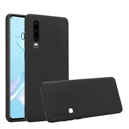 Svart matt mjuk TPU -mobiltelefonfodral för Huawei P60 P50 Honor X8 X7A X5 Play 7t Maimang 10 SE Njut av 60 30e stötsäkert omslag