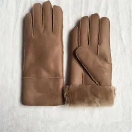 Wysokiej jakości damskie mody surowe rękawiczki skórzane rękawiczki termiczne damskie rękawiczki wełniane w różnych kolorach2686