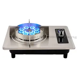 Combos Stainless Steel Panel Gas Stove Single Stove Cooktop Embedded Natural Gas Desktop Hot Stove Timed Liquefied Gas Cooktop 4.5kw