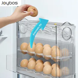 조직 조이 보스 Fliptype Egg Storage Rack Anticollision Egg Storage Box 냉장고 주방 액세서리 주최자 계란 트레이 디스펜서