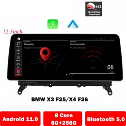 12.3 '' Android 11 BMW X3 F25 X4 F26 CIC NBT Autoradio Gezinme Ekran Başlık GPS Stereo Carplay için