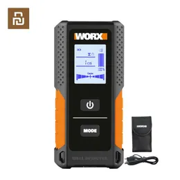 Tillbehör YouPin Worx Stud Finder WX085 3in1 Multifunktionell väggdetektor Metall Wood AC -kabeldetektor Digital Display USB -laddare