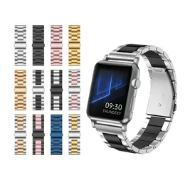 Smart Straps Wristband Stainless Steel Bracelet Link Band Metal Strap Bands Watchband for Apple Watch Series 2 3 4 5 6 7 8 SE Ultra iWatch 38 40 41 42 44 45 49mm