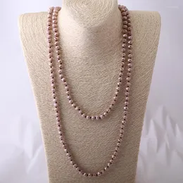 Kolye Kolye Moda Bohem Takı Uzun Düğümlü Halsband Kahverengi Kristal Kolye