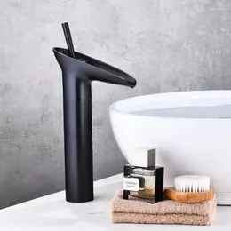 Banyo Lavabo Muslukları Tarzı Antik Siyah Musluk ve Soğuk Tüm Bakır Washbasin Havzası Şelale Tuvalet Retro