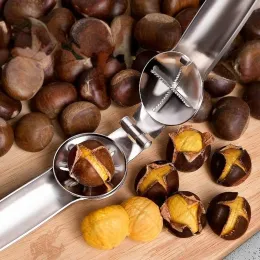 Clip Nutcracker Opener Nuts Peeler Shelling Walnut Cracker Sheller Stainless Steel Accessories for Pliers Gadgets Tool