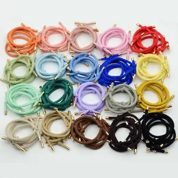 Hair Rubber Bands 30PCS 5mm Twilled Cords Knotted Elastic Golden Caps Ties for Girls Elasticity tail Holders Scrunchies 230512