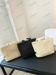 2023 SS Raffia szydełka torba dla kobiet designerka słomka torba na ramię trójkąt logo luksurys letnie plażowe torby na zakupy dla kobiet