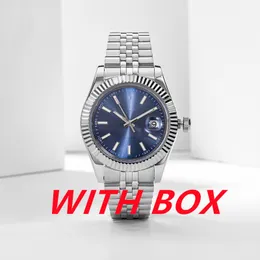 남자 디자이너 시계 자동 기계식 시계 36/41MM 스테인레스 스틸 빛나는 방수 시계 커플 스타일 클래식 손목 시계 montre de luxe 상자 포함
