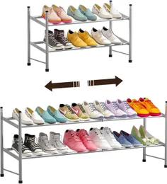 Förvaringssko rack metalljärnorganisatör 612 par skor justerbar skor arrangör stapelsko hyllan för ingångsdörrbanor sko rack