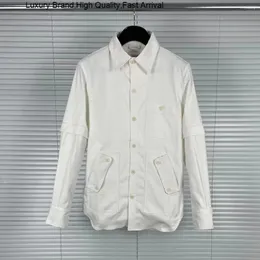 メンズジャケットメンファッションジャケットオリジナルリムーバブルスリーブデザインハイエンドの女性シャツコート高品質の有名なユニセックス