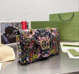 2023 FASHION fiore Marmont DONNA designer di lusso borse vera pelle Borse a catena Messenger cosmetico Shopping bag a tracolla Totes borsa da donna taglia 26cm