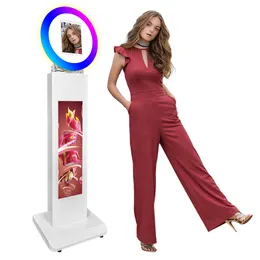 Floor iPad Photo Booth Stand LCD Selfie Machine Sharing Station, For 10.2 iPad