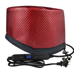 Accessories Electric Heating Hair Dryer Cap Timing Adjustable Temperature With Lcd Monitor Evaporation Cap Steamer Cap For Home Barbershop