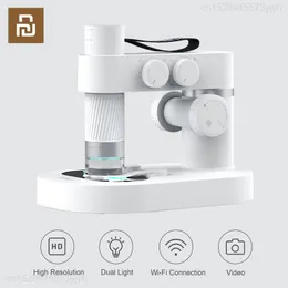 Tillbehör YouPin Intelligent Microscope Biologisk cellstudent Experimentellt förstoringsglasmikroskop DIY för barn födelsedagspresent