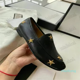 2023-Designer-Damen-Freizeitschuhe, bestickte Leder-Loafer, schwarze Flats für Damen, Princetown-Slip-on-Schnalle