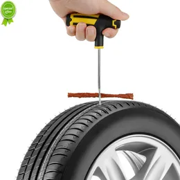 새로운 자동차 타이어 수리 도구 오토바이 튜브리스 타이어 휠 타이어 수리 키트 키트 스터딩 도구 세트 천자 플러그 차고 도구 고무 스트립