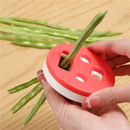 Trituratore di fagioli in plastica Gadget da cucina multifunzionali per uso domestico Tagliaverdure in acciaio inossidabile Taglierina per fagioli di neve