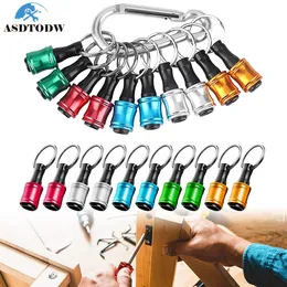 Contactdozen 5/6/10PCS 1/4inch Hex Shank Screwdriver Bits Holder Extension Bar Keychain Screw Adapter Drill Change Handheld Screwdrivers