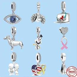 Ciondoli in argento sterling 925 per perline di gioielli Pandora Kit medico Perline per cani