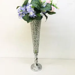 Vasi 10 pezzi) Centrotavola per fiori in cristallo Vaso a forma di tromba Centrotavola per matrimoni per Wedd Yudao1849