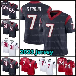 CJ Stroud Will Anderson Jr Camisa de futebol Tanque Dell Dameon Pierce Jalen Pitre John Metchie Laremy Tunsil Devin Singletary Chase Winovich Dalton Schultz