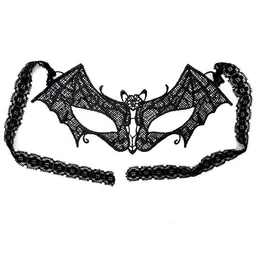 Sexig härlig svart spetsfest masker halloween maskeradmasker venetian fest ihålig halv ansiktsmask för julfödelsedag