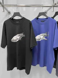 Дизайнерская модная одежда французский париж BB роскошные футболки Tees B Семейство Высокое издание Paris Whale с коротким рукавом с коротким рукавом футбол