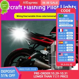 Ny ny LED-anti-kollision VARNING LIGHT RC DRONE LED POSITION Ljus Motorcykel Turn Signalindikator 7 Färger Strobe Light