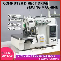 Maskiner 700 Computer Direct Drive Fourthread FiveThread Industrial Overlock Sewing Machine 6000 Styger/Min550W2005500R/Min