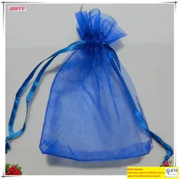 100st Organza Sheer GASE JEYCHERS PACKS PACKING Drawable Organza Wedding Presentväskor Sachet Organza