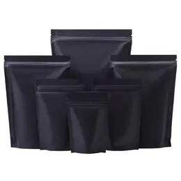 9 크기의 무광택 검은 냄새 방지 스탠드 가방 resealable mylar bags 포일 파우치 양면 셀프 씰 가방 도매