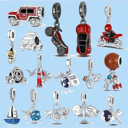 925 sterling silver charms for pandora jewelry beads Bicycle Car Truck SUV Beads