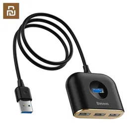 Zubehör Youpin Basis USB Hub 3.0 2.0 4 Ports externe USB A zu einem Hub -Hochgeschwindigkeits -OTG -Adapter für Notebook -PC U -Disk -Laptop -Kartenleser