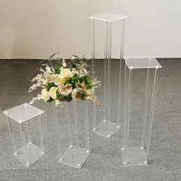 パーティーデコレーション12pcs）高品質の透明な透明なアクリルフラワースタンド/結婚式のテーブルセンターピースYudao1494